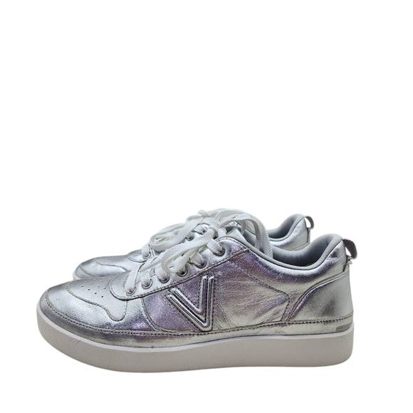 Vionic Women's Silver Metallic Elise Walking Sneakers Size 8 - Picture 1 of 9